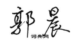 骆恒光郭晨行书个性签名怎么写