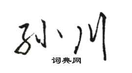 骆恒光孙川行书个性签名怎么写