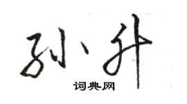 骆恒光孙升行书个性签名怎么写