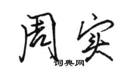 骆恒光周实行书个性签名怎么写