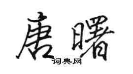 骆恒光唐曙行书个性签名怎么写