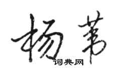 骆恒光杨苇行书个性签名怎么写