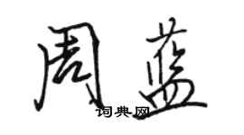 骆恒光周蓝行书个性签名怎么写