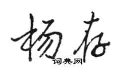 骆恒光杨存行书个性签名怎么写