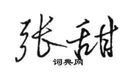 骆恒光张甜行书个性签名怎么写
