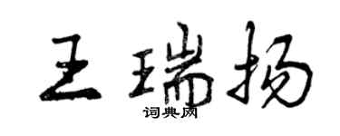 曾庆福王瑞扬行书个性签名怎么写