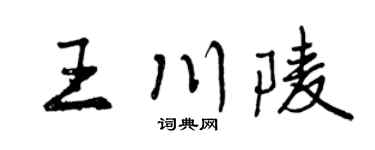 曾庆福王川陵行书个性签名怎么写