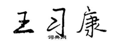 曾庆福王习康行书个性签名怎么写