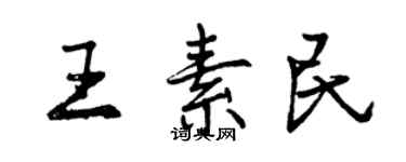 曾庆福王素民行书个性签名怎么写