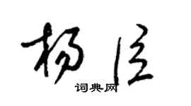 梁锦英杨臣草书个性签名怎么写