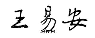 曾庆福王易安行书个性签名怎么写