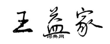 曾庆福王益家行书个性签名怎么写