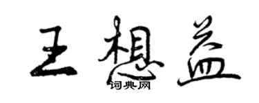 曾庆福王想益行书个性签名怎么写