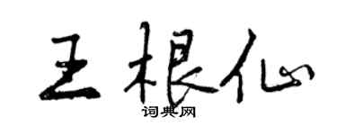 曾庆福王根仙行书个性签名怎么写
