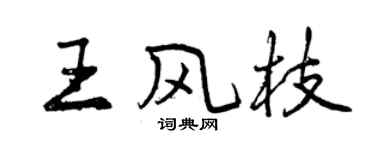 曾庆福王风枝行书个性签名怎么写