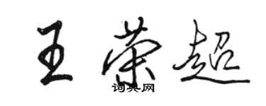 骆恒光王荣超行书个性签名怎么写