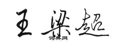 骆恒光王梁超行书个性签名怎么写