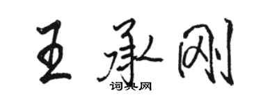 骆恒光王承刚行书个性签名怎么写