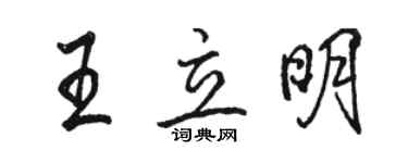 骆恒光王立明行书个性签名怎么写
