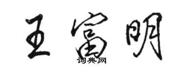 骆恒光王富明行书个性签名怎么写