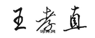 骆恒光王孝直行书个性签名怎么写