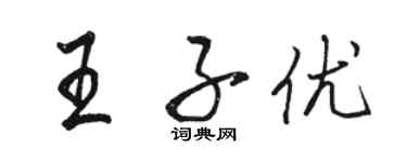 骆恒光王子优行书个性签名怎么写