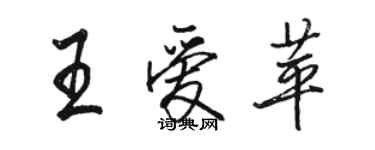 骆恒光王爱苹行书个性签名怎么写