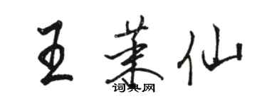 骆恒光王茉仙行书个性签名怎么写