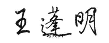 骆恒光王蓬明行书个性签名怎么写