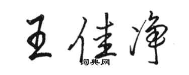 骆恒光王佳净行书个性签名怎么写