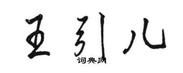骆恒光王引儿行书个性签名怎么写