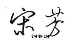 骆恒光宋芳行书个性签名怎么写