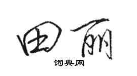 骆恒光田丽行书个性签名怎么写