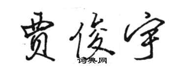骆恒光贾俊宇行书个性签名怎么写