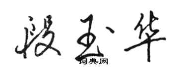 骆恒光段玉华行书个性签名怎么写