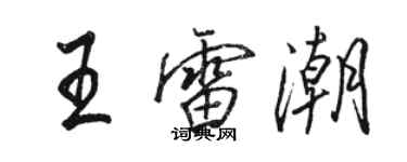 骆恒光王雷潮行书个性签名怎么写
