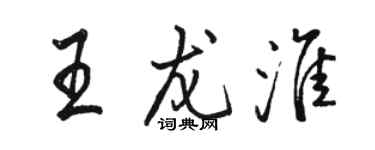 骆恒光王龙淮行书个性签名怎么写
