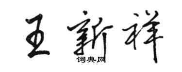 骆恒光王新祥行书个性签名怎么写