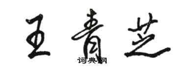 骆恒光王青芝行书个性签名怎么写