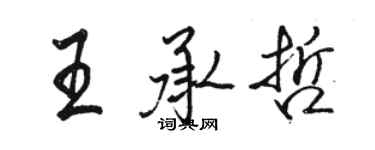 骆恒光王承哲行书个性签名怎么写