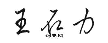 骆恒光王石力行书个性签名怎么写