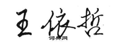 骆恒光王依哲行书个性签名怎么写