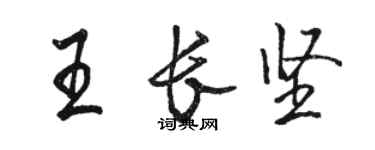 骆恒光王长坚行书个性签名怎么写