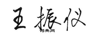 骆恒光王振仪行书个性签名怎么写