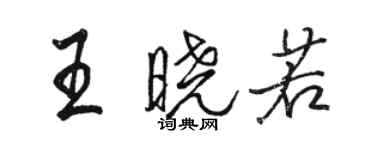骆恒光王晓若行书个性签名怎么写