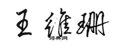 骆恒光王维珊行书个性签名怎么写