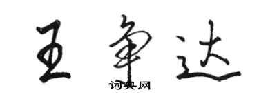 骆恒光王争达行书个性签名怎么写