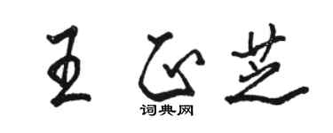 骆恒光王正芝行书个性签名怎么写