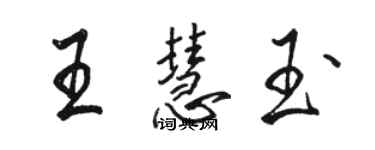 骆恒光王慧玉行书个性签名怎么写