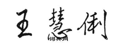 骆恒光王慧俐行书个性签名怎么写